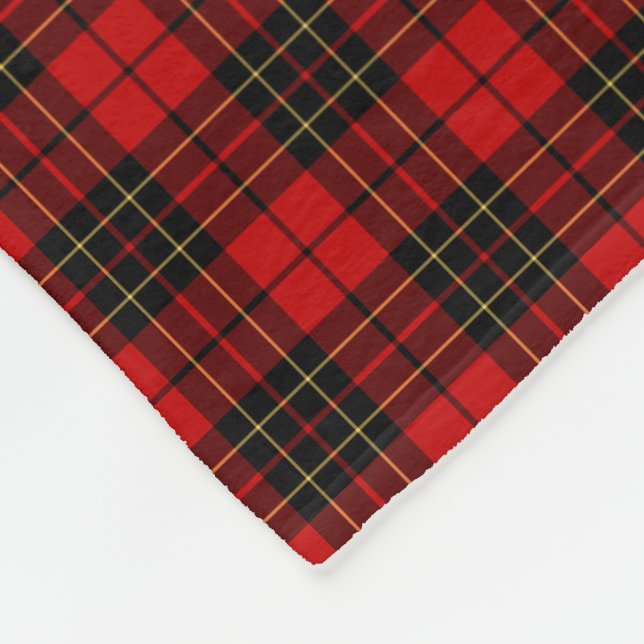 Red and Black Brodie Clan Tartan Fleecedecke (Ecke)