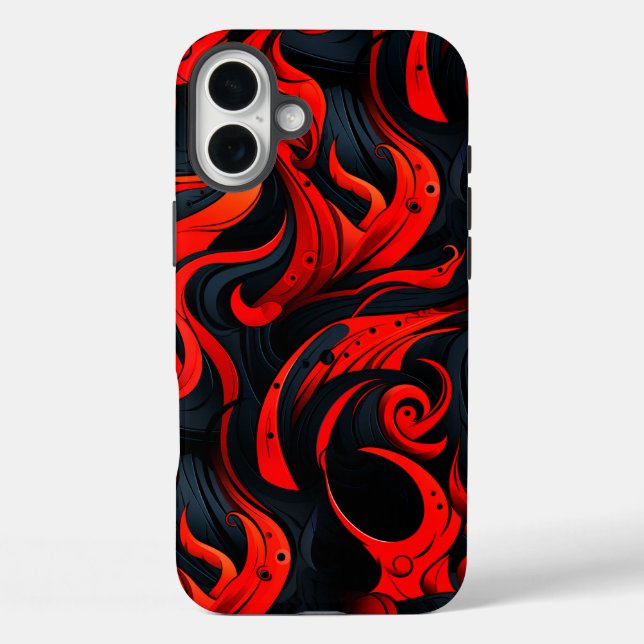 Red and Black Design Phone Case (Rückseite)