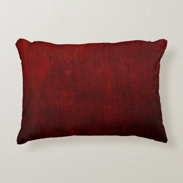 Red and black floral textile dekokissen (Vorderseite)