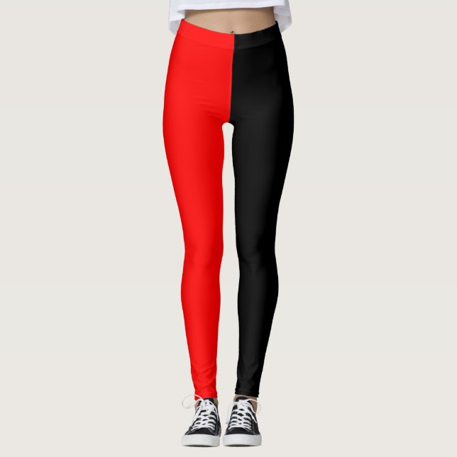 Red and Black Jester Leggings (Vorderseite)