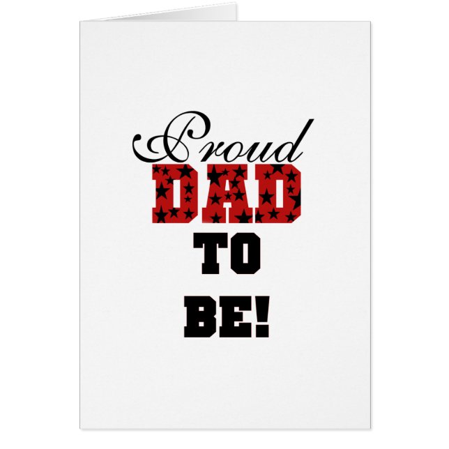Red and Black Proud Vater to Be Tshirts and Gifts (Vorne)