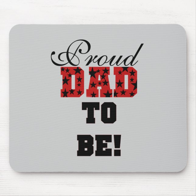 Red and Black Proud Vater to Be Tshirts and Gifts Mousepad (Vorne)