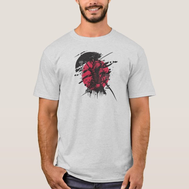 red and black samurai T-Shirt (Vorderseite)