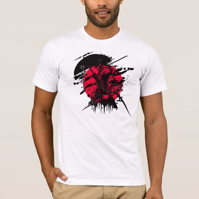red and black samurai T-Shirt (Vorderseite)