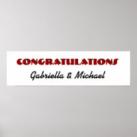RED and BLACK Wedding or Verlobung Banner V11