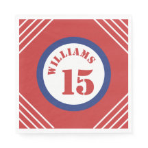 Red and Blue Baseball Theme