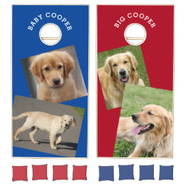 Red and Blue Custom Dog Puppy VS Adult Fotos