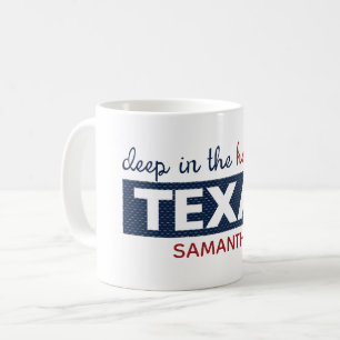Red and Blue Deep im Herzen von Texas Kaffeetasse