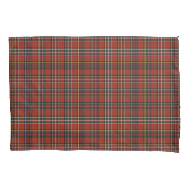 Red and Blue Royal Stewart Scottish Kariert Kissenbezug (Vorderseite)