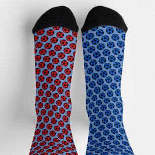 Red and Blue Soccer Socken