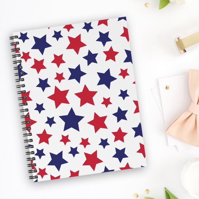 Red and Blue Stars, 4th of July, White Background Planer (Von Creator hochgeladen)