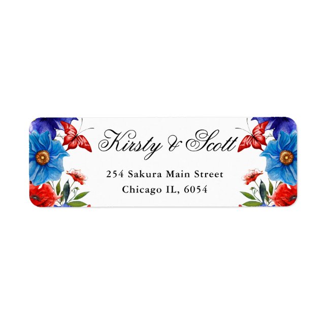 Red and Blue Summer Blume (Vorne)