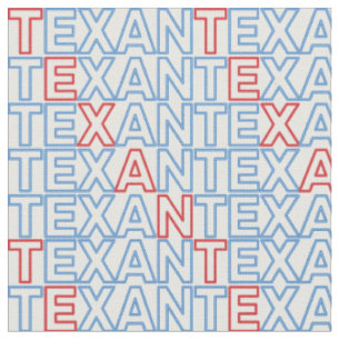 Red and Blue TEXAN Neon White Stoff