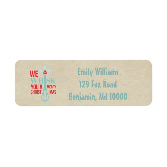 Red and Blue Whisk Sie ein frohes Weihnachtsfest (Vorne)