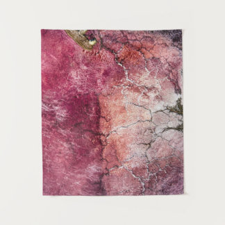 Red and brown abstract painting wandteppich