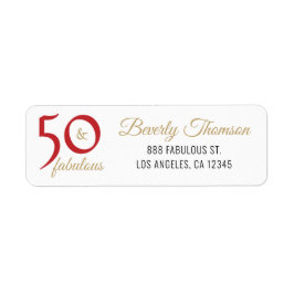 Red and Gold 50 and Fabulous 50 th Birthday Script