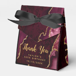 Red and Gold Agate Birthday Vielen Dank Geschenkschachtel