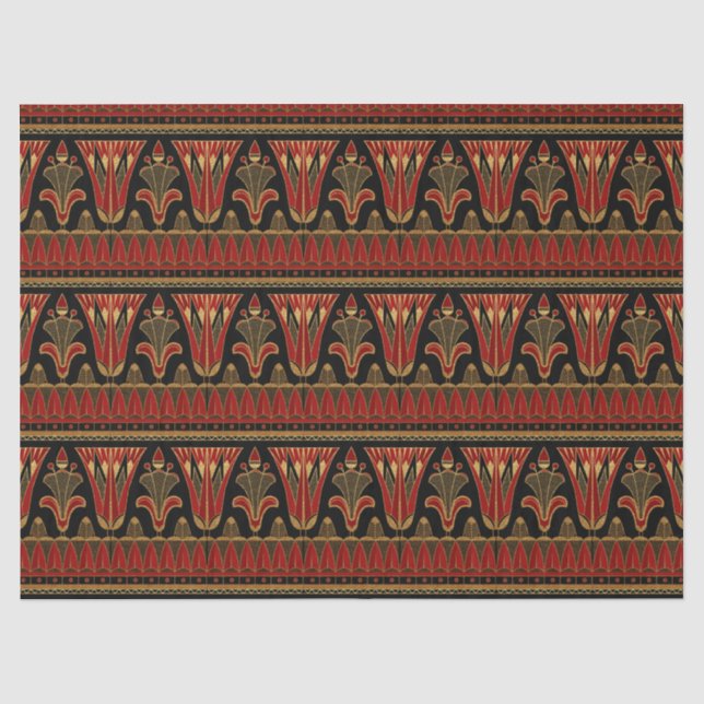 Red and Gold Art Decoupage Tissue Paper Seidenpapier (Vorderseite)