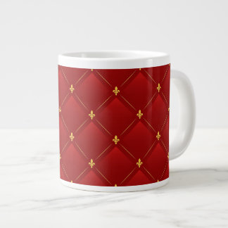Red and gold art nouveau pattern Jumbo-Tasse