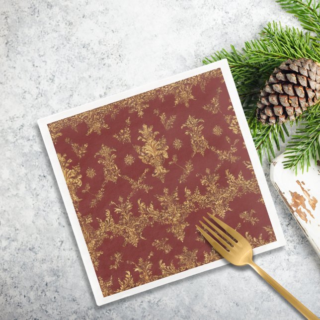 Red and Gold Christmas Elegance Serviette (Von Creator hochgeladen)