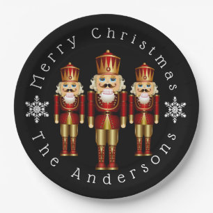 Red and Gold Christmas Nutcrackers  Pappteller