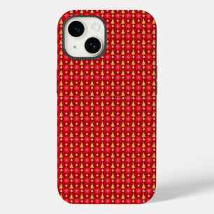Red and Gold Christmas Trees Handy Case