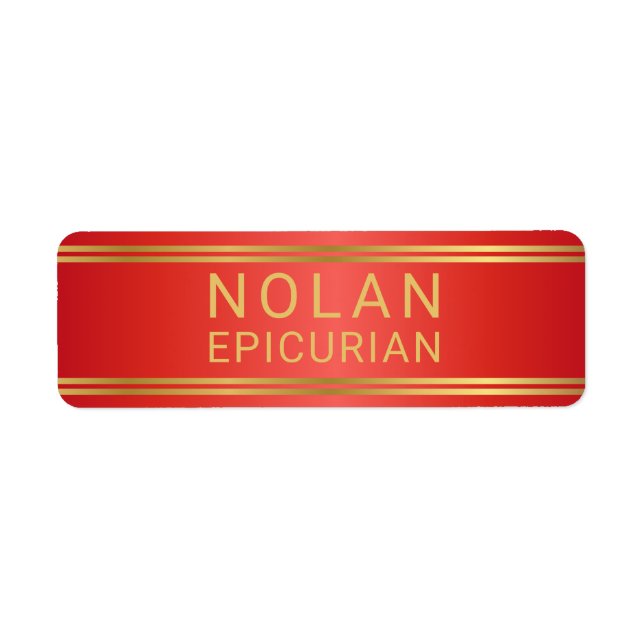 Red and Gold Cigar Band Label (Vorne)
