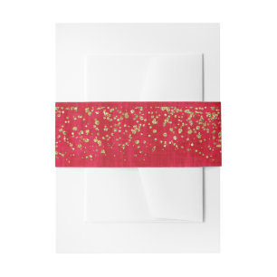 Red and Gold Cosmo Glitz Einladungsbanderole