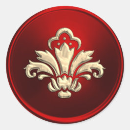 Red and Gold Lilie Umschlag Aufkleber