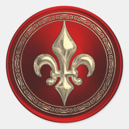 Red and Gold Lilie Umschlag Aufkleber