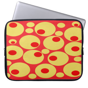 Red and Gold Polka Dots Laptopschutzhülle
