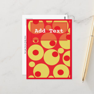 Red and Gold Polka Dots Postkarte