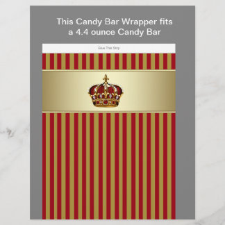 Red and Gold Prince Baby Showküche Bar Wrapper Flyer