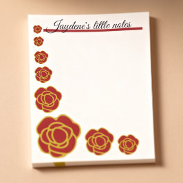 Red And Gold Roses Post-it Klebezettel