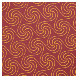 Red and Gold Spirals Weihnachtsmuster Elegant Stoff