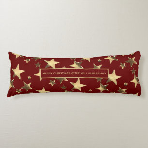 Red and Gold Stars Muster Weihnachten Seitenschläferkissen