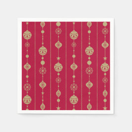 Red and Gold Weihnachtsgeschmack Serviette