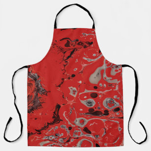 Red and gray abstract painting schürze