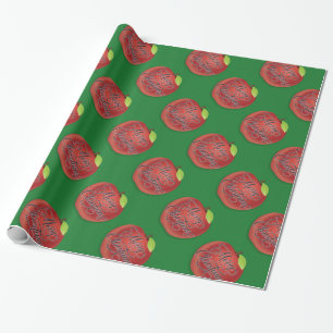 Red and Green Apple Weihnachtsgeschenke Wrap Geschenkpapier