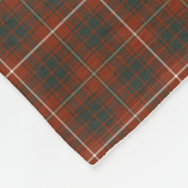 Red and Green Bruce Clan Tartan Fleecedecke