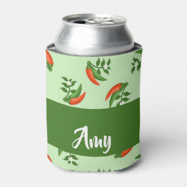 Red and green chili peppers pattern dosenkühler