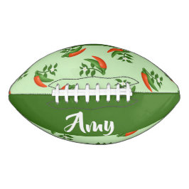 Red and green chili peppers pattern football