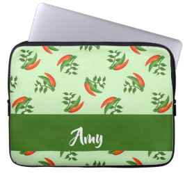 Red and Green Chili peppers pattern Laptopschutzhülle