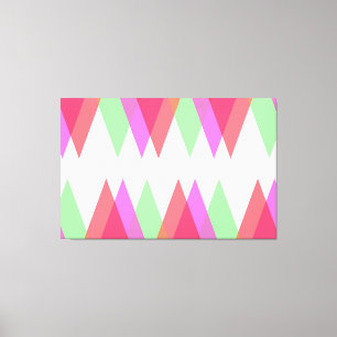 Red and Green Dreiecke Leinwanddruck