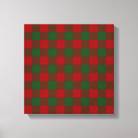 Red and Green Gingham Pattern
