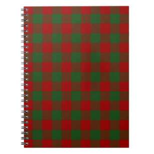 Red and Green Gingham Pattern Notizblock