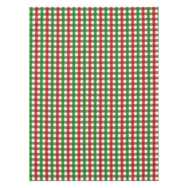 Red and Green Gingham Pattern Tischdecke (Vorderseite)