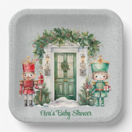 Red and Green Nutcracker Baby Shooter Pappteller