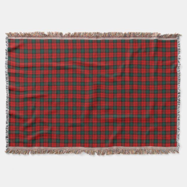 Red and Green Stewart of Atholl Clan Tartan Decke (Vorderseite)