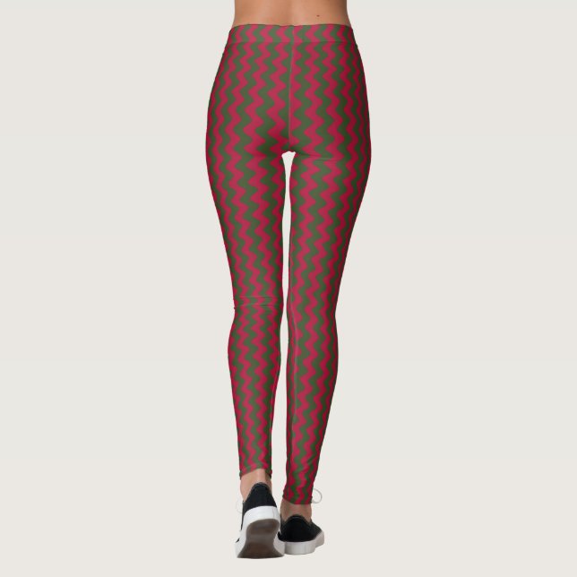 red and green zigzag  leggings (Rückseite)